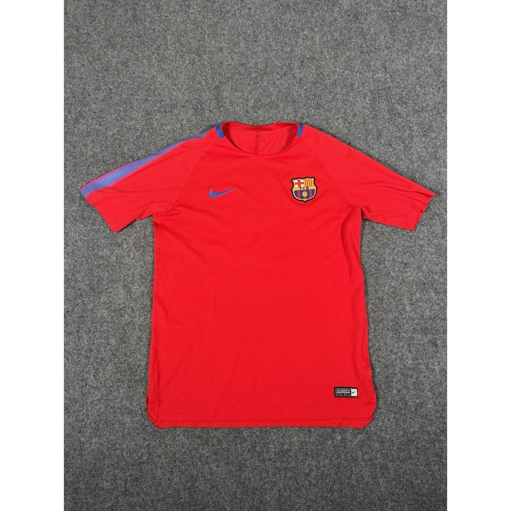 NIKE MEN'S BARCELONA 2017/2018 TRAINING TOP SOCCER FOOTBALL SHIRT JERSEY SIZE XS